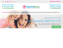 Tablet Screenshot of brightsmiledesign.com